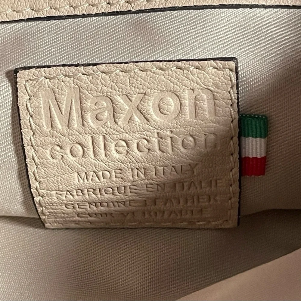 Maxon Collection Italian Napa Leather Asymmetric Flap Crossbody Bag, Cipria Pink